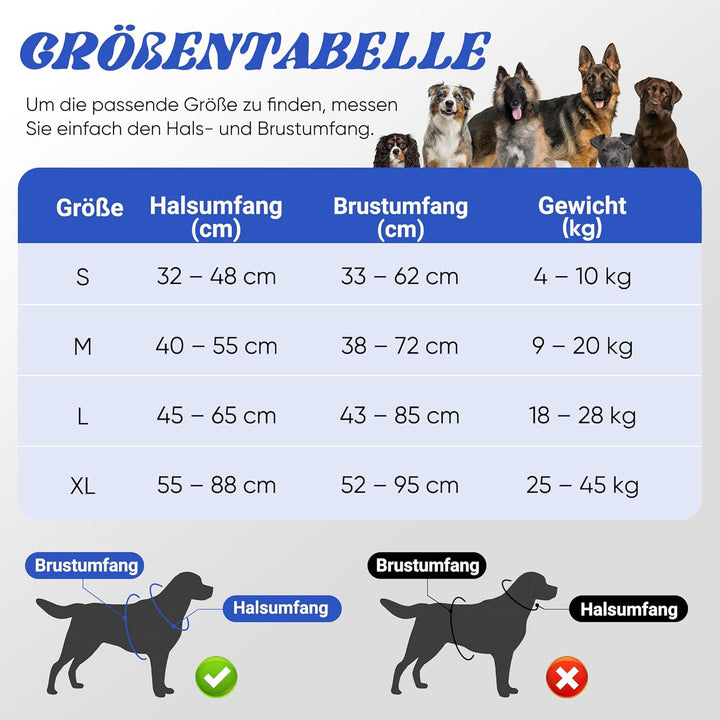 Funfox Hundegeschirr Mittelgrosse Hunde, Anti Zug Brustgeschirr Verstellbares Geschirr Hund, Antizie