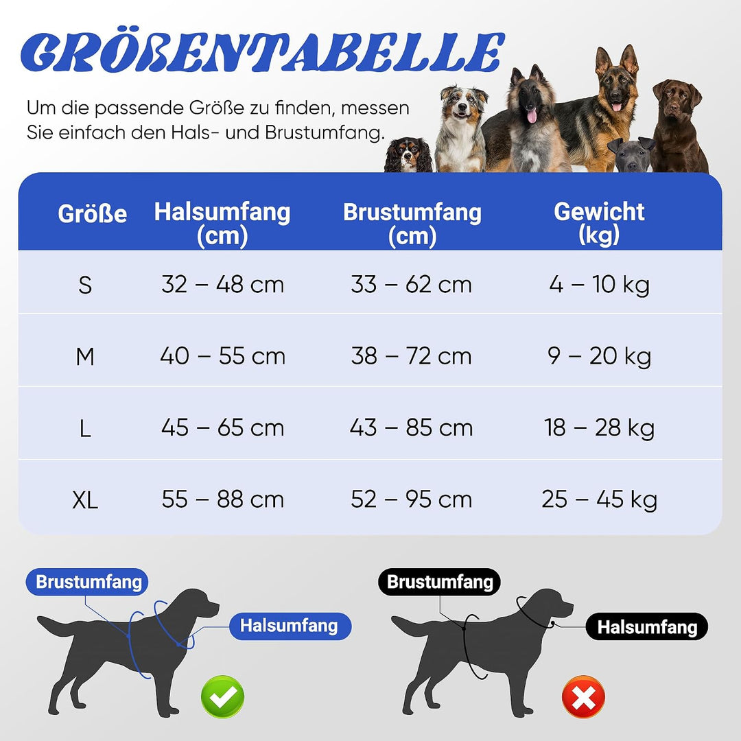 Funfox Hundegeschirr Mittelgrosse Hunde, Anti Zug Brustgeschirr Verstellbares Geschirr Hund, Antizie