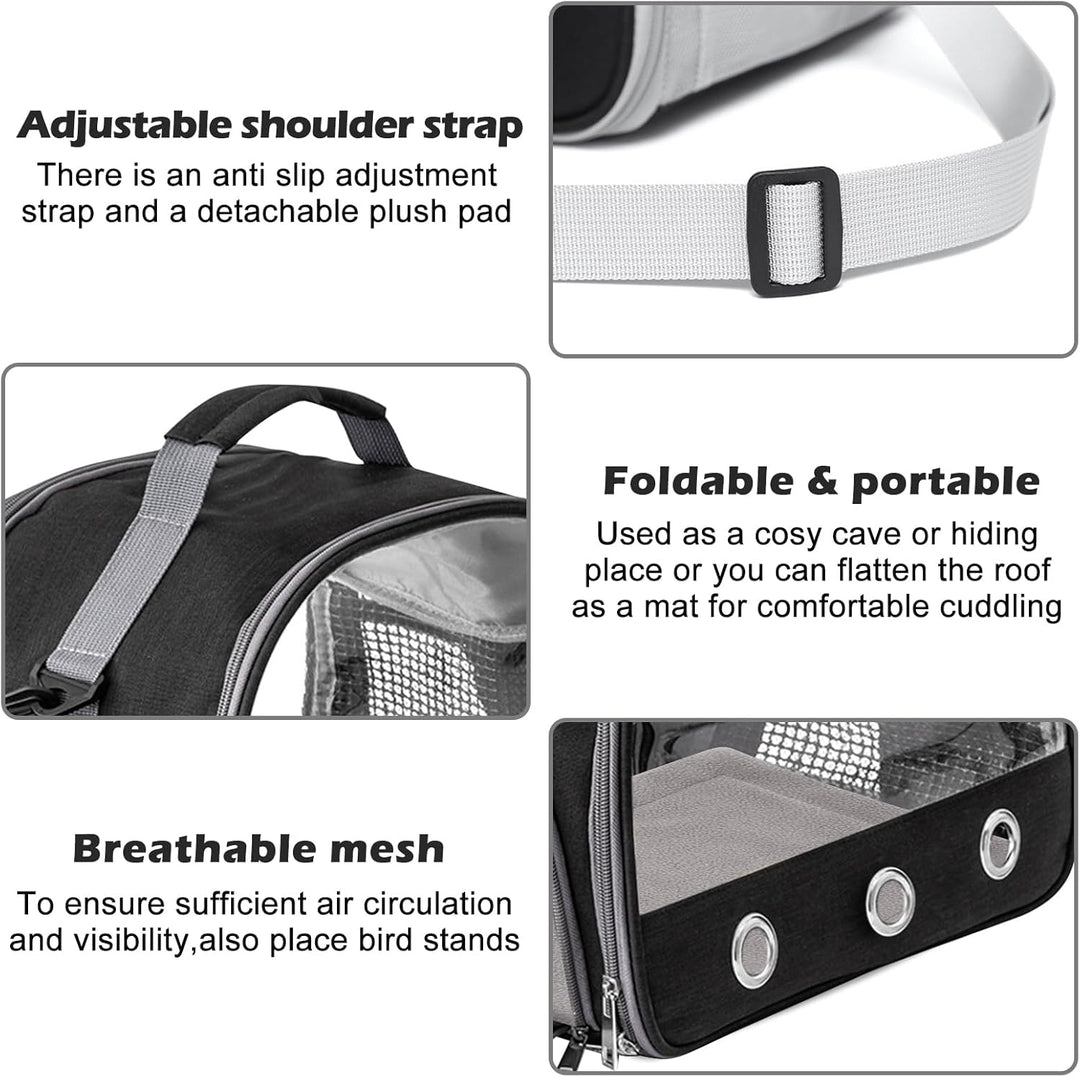 Kleine Haustier-Tragetasche Mit Kissen,Kleintier Tragetasche,Transportbox für Katze Mit Seitlicher Ö