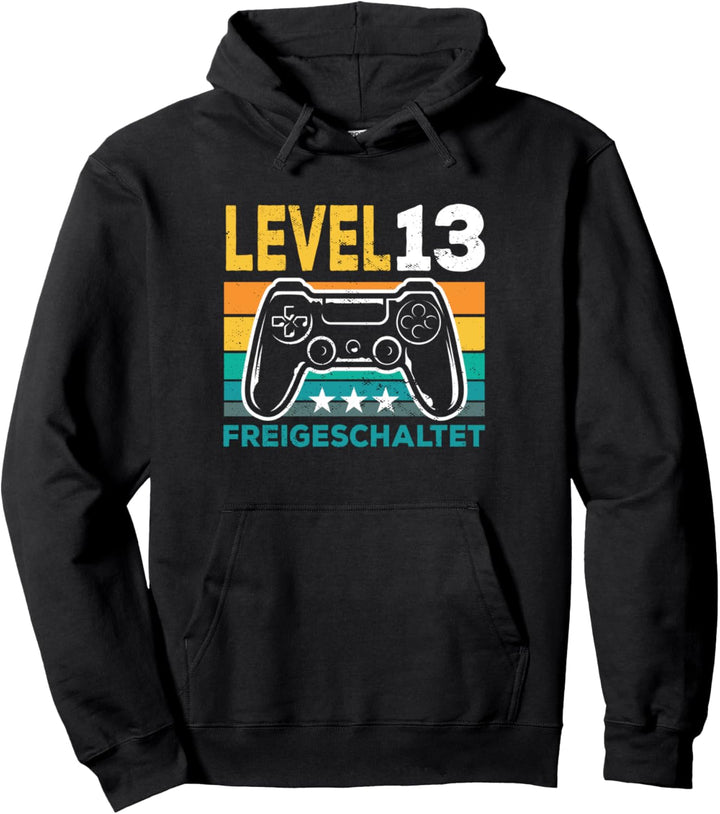13. Geburtstag Jungen Video Gamer Level 13 Unlocked Jungs Pullover Hoodie