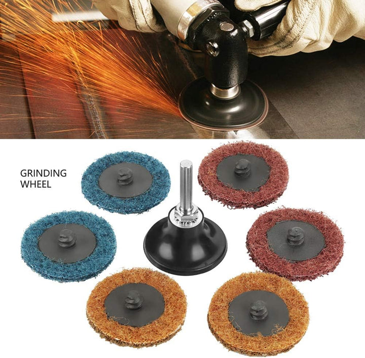 45pcs 2"Schleifscheibe Polierscheibe mit Dorn und Schleifbasis, geeignet für 50mm Winkelschleifer -
