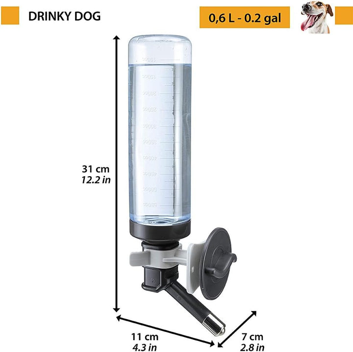 Ferplast Beverino acqua universale per trasportini per cani DRINKY DOG Dispenser 0,6 Litri d&