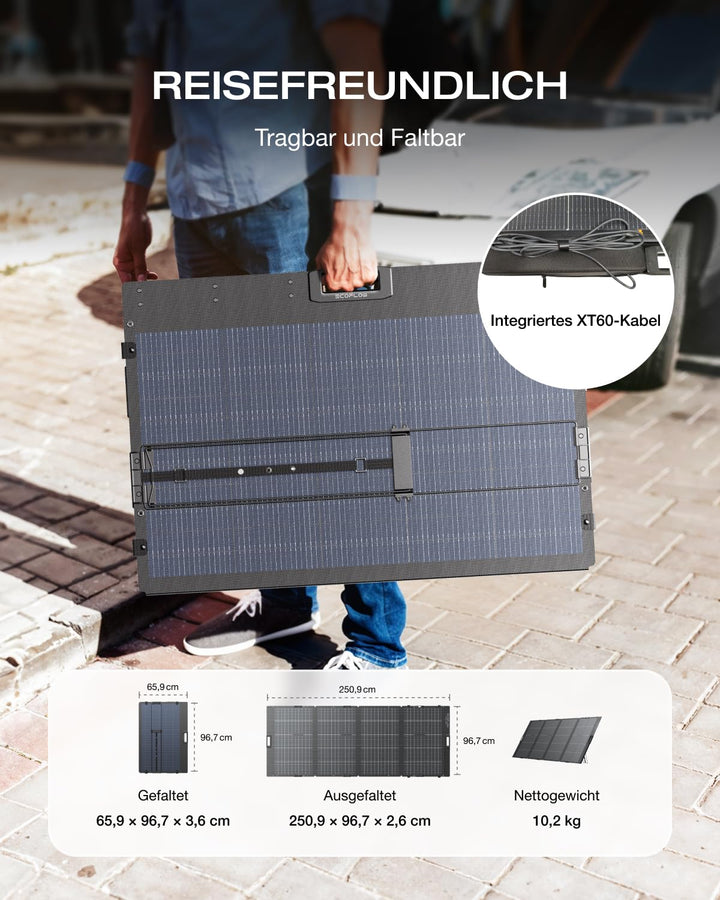 EF ECOFLOW 400W Solar Panel 0% VAT, Solarpanels Faltbar Solarmodul für Delta Pro/Delta Max/Delta Tra