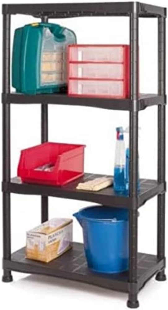 Kunststoffregal Regal Kit plást. 944 900 x 400 x 1370 mm. Schwarz, 900 x 400 x 1370 mm. Schwarz