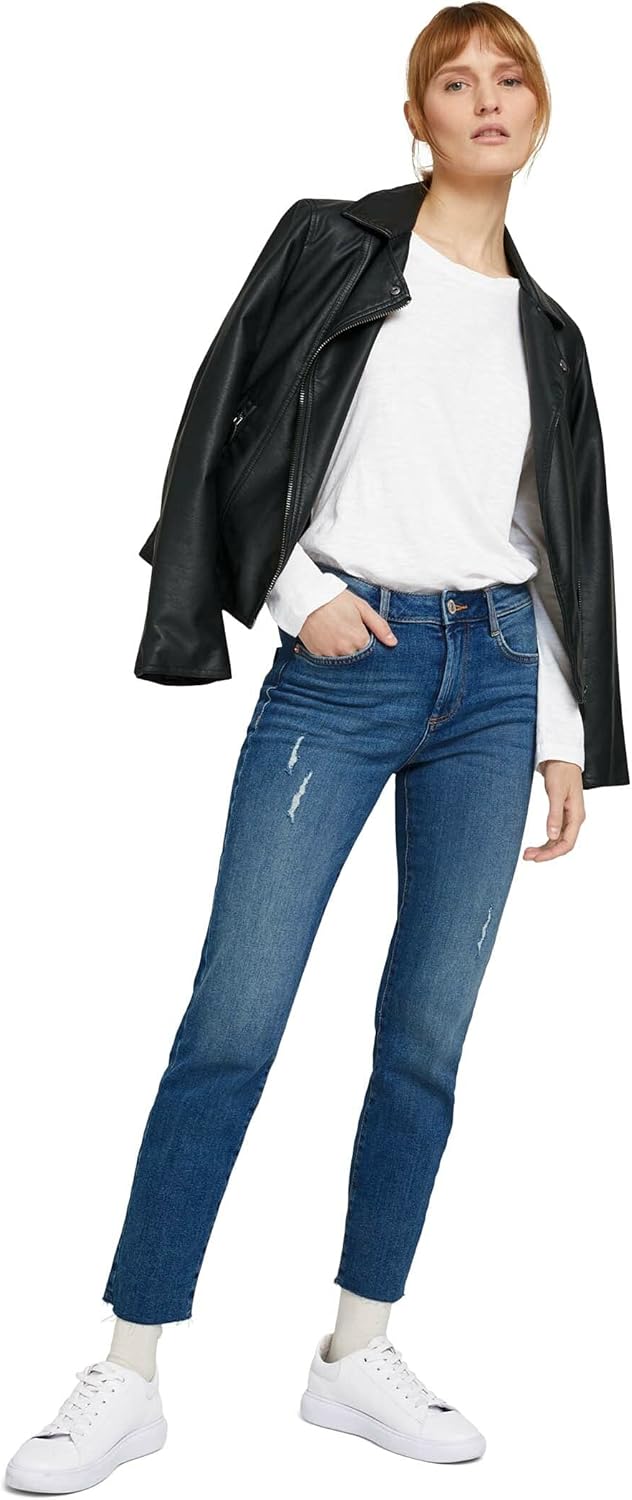 TOM TAILOR Damen Jeanshosen Kate Slim Jeans Light Stone wash Denim,30,10280,6000