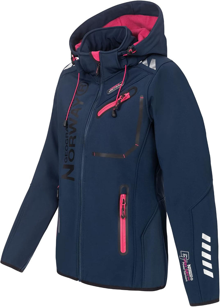 Geographical Norway Damen Softshell Funktions Outdoor Regen Jacke IMS Edition Sport wasserabweisend