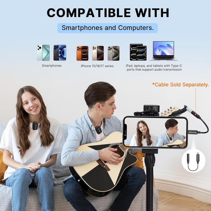 Saramonic Blink 500 T4 4 Personen Wireless Lavalier Mic System, 2,4 GHz, 100 m Reichweite, 4 Sender
