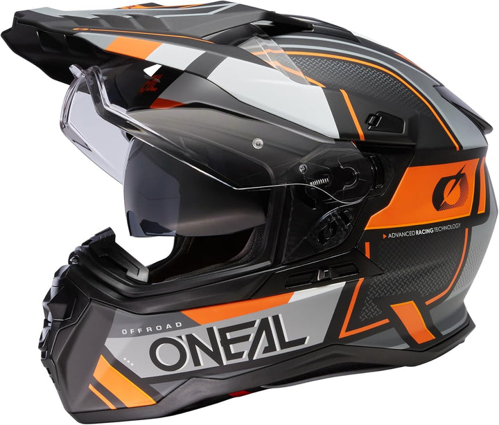 O'NEAL D-SRS Helm SOLID Schwarz S Schwarz/Grau/Orange, S Schwarz/Grau/Orange