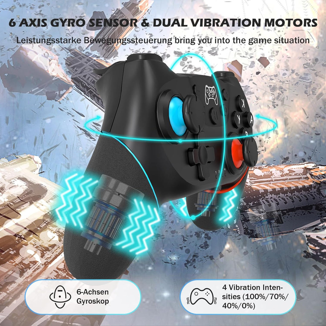 SPGOOD Wireless Controller für Switch, Wireless Pro Controller für Switch Lite/OLED, Turbo Funktion