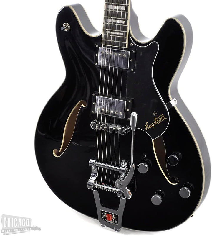 Hagstorm Tremar Viking Deluxe E-Gitarre, Schwarz