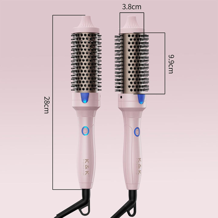 K&K Stylingbürsten K&K Thermobürste Keratin Thermal Brush Protect Beheiztes Fass Heisse Haarbürste,