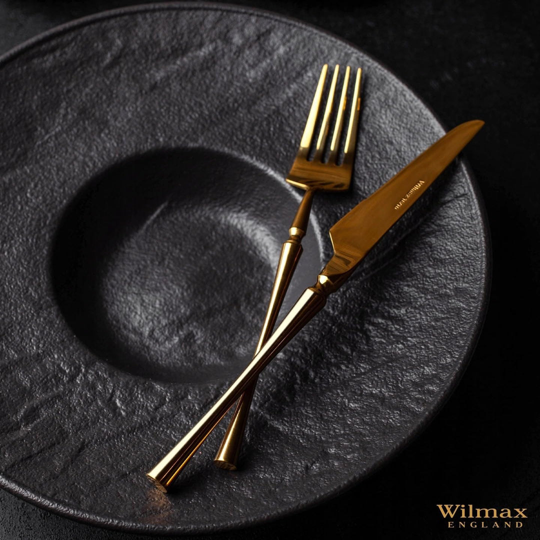 Wilmax | Tiefe Schalen - 2 Stück 27 cm / 250 ml | Schwarze Pastateller | Natursteintextur | Für Past