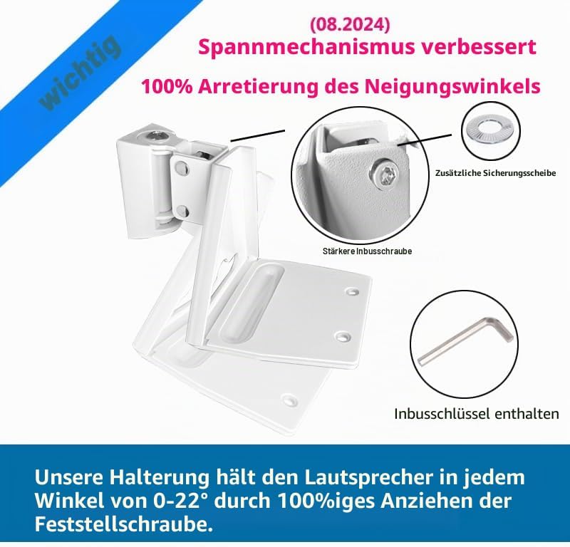 EMAQUIN Wandhalterung für Sonos Era 300 Lautsprecher (Schwenkbar und neigbar,kompatibel mit Sonos Er