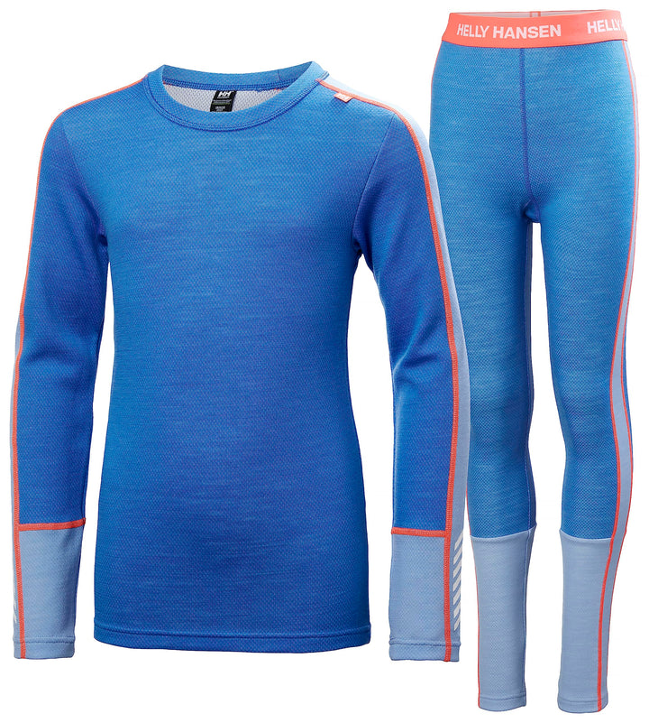 Helly Hansen Unisex Kinder Baselayer Set Jr Lifa Merino Midweight Set M Ultra Blue, M Ultra Blue