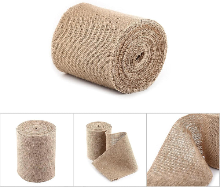 Fafeicy Natürliche Sackleinenrolle 10 Meter Sackleinen Juteband Spitzenband Sackleinen Band Craft Sp
