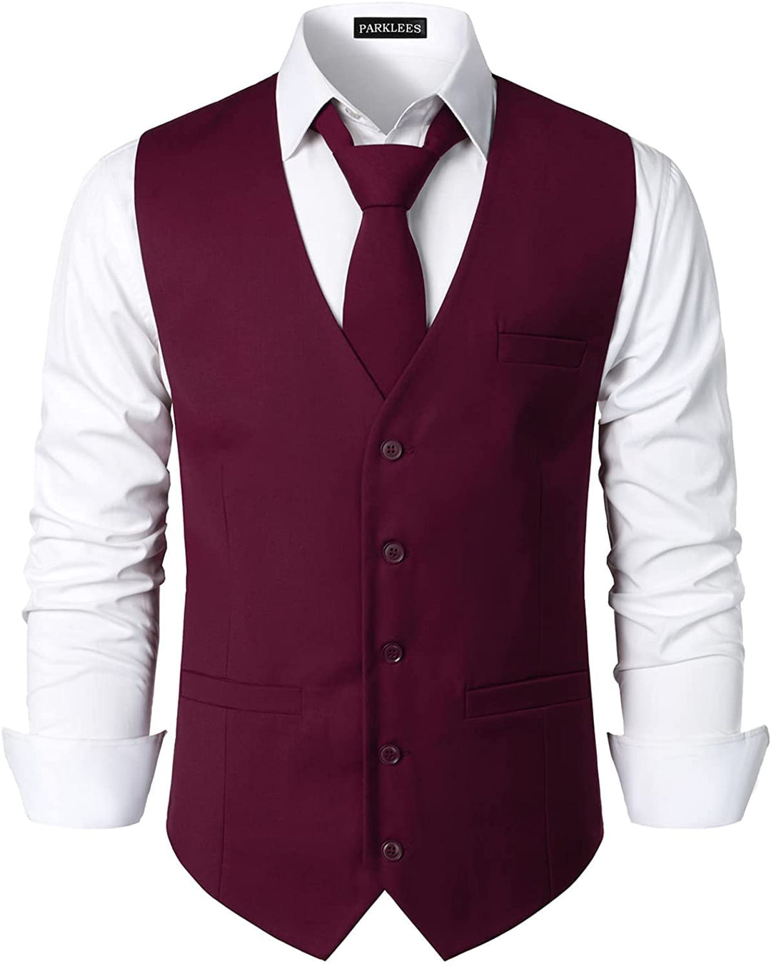 PARKLEES Herren Hipster Urban Design Business Formale Weste Slim Fit Anzug Smoking Kleid Weste XXL w