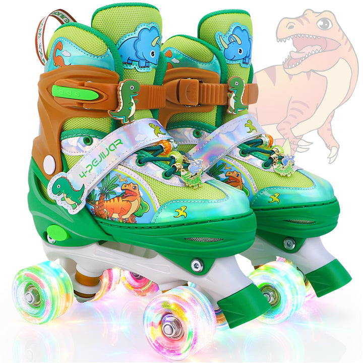 Kinder Einhorn Rollschuhe für Mädchen.Geeignet für 3-6 Jahre alt. Mit Leuchtenden Rädern,4-Pejiijar