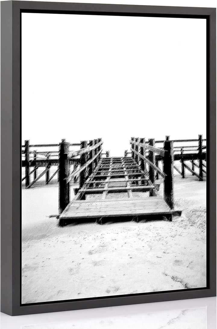 rahmengalerie24 Schattenfugenrahmen 61x91,5 cm (POSTERFORMAT) schwarz matt für Leinwand Bilderrahmen