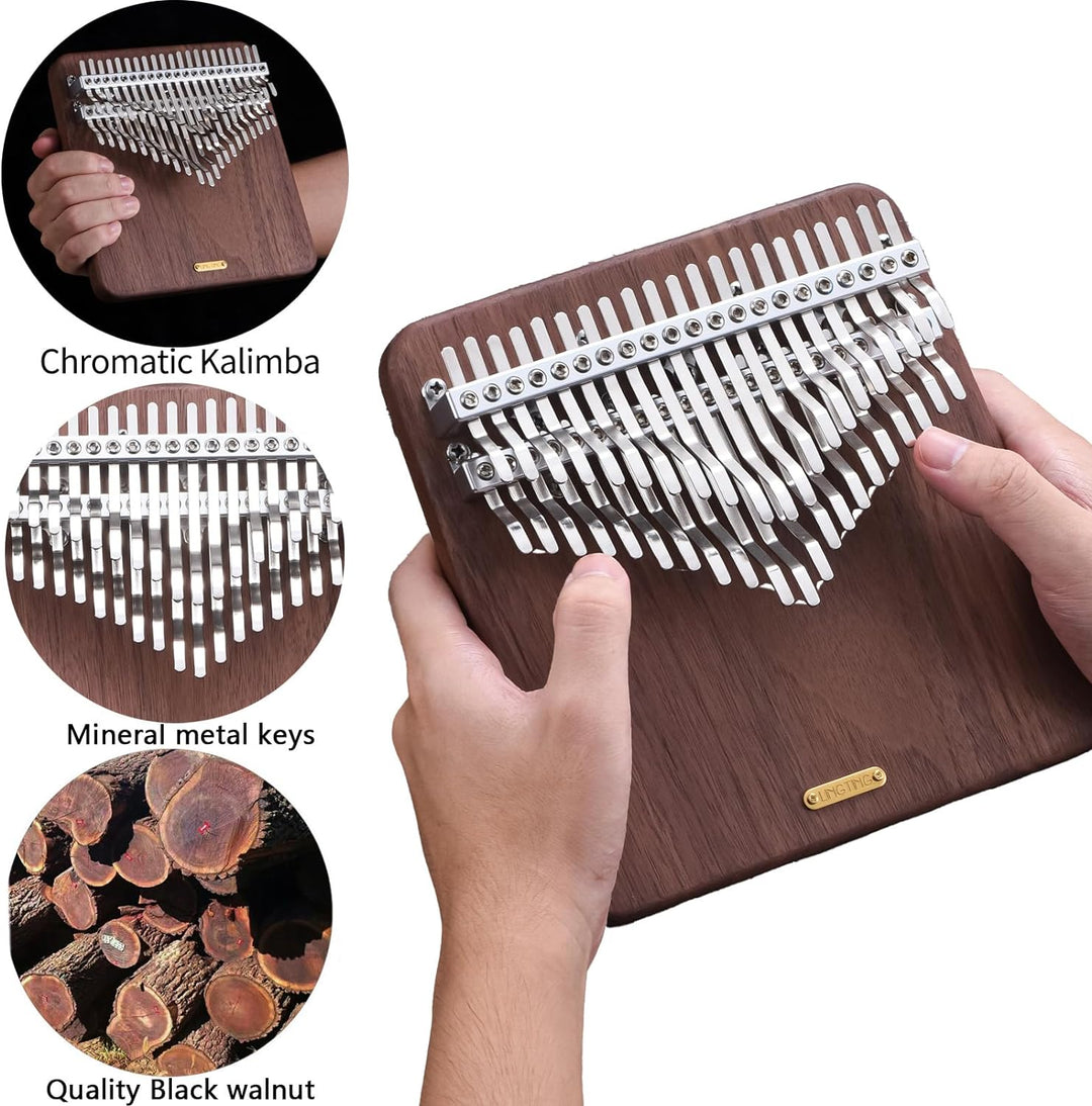 LingTing Kalimba LT-K42W 42 Tasten Kalimba Mbira Daumenklavier, Geschenk für Kinder und Erwachsene,