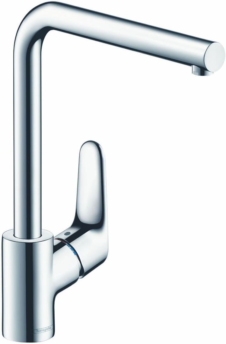 hansgrohe Focus Küchenarmatur (Wasserhahn Küche ohne Schlauchbox, 360° schwenkbar, hoher Auslauf 280