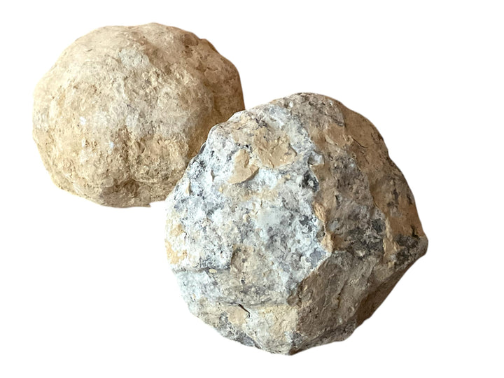 Geoden Set in Orangengrösse I 2 sehr grosse Geoden I je 8-9 cm und gesamt 800-1000 Gramm zum selber