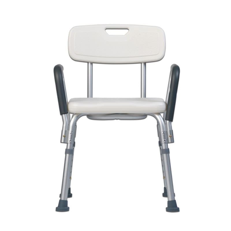 Teqler ® T-135303 Duschstuhl, Badehocker für Pflegebedürftige, Höhenverstellbar 38-45cm Single, Sing
