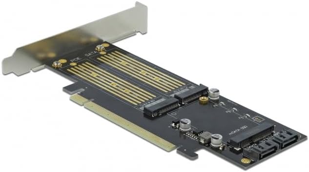 Delock PCI Express x16 Karte zu 1 x M.2 Key B + 1 x NVMe M.2 Key M + 1 x mSATA