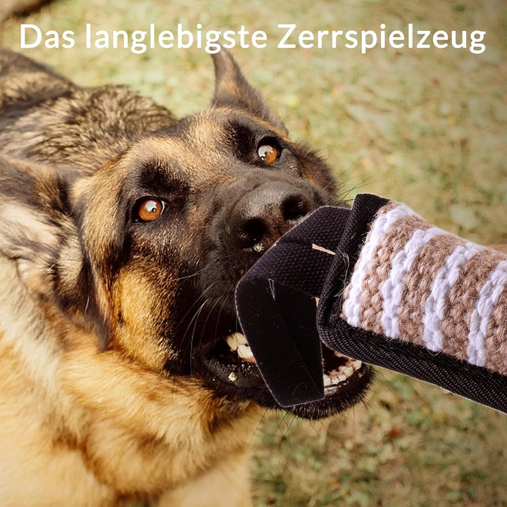 2 Stück Beisswurst für Hunde, Jute Beisswurst Training mit 2 Griff, Tauziehen und Zerrspiele mit Hun
