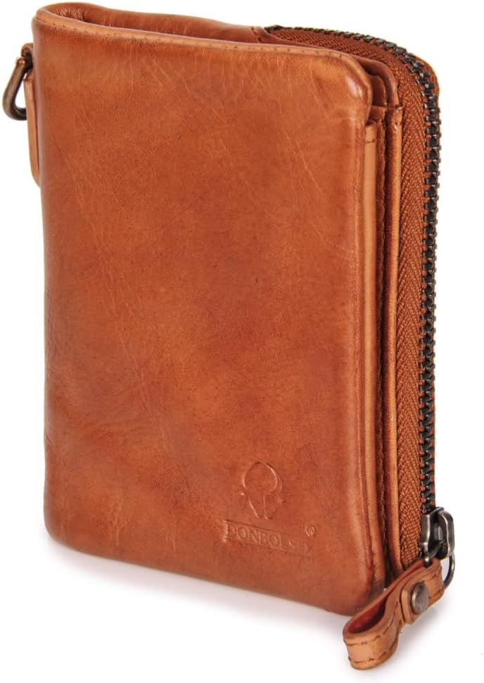 DONBOLSO® Damen Slim-Wallet Rio I Mini Ladies-Geldbörse aus Leder I 4 Kartenfächer & RFID- Schutz BZ