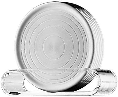 WMF Loft Bar Gläserteller-Set 6-teilig, Glasuntersetzer mit Präsenter, Untersetzer Gläser 9,5cm, Cro