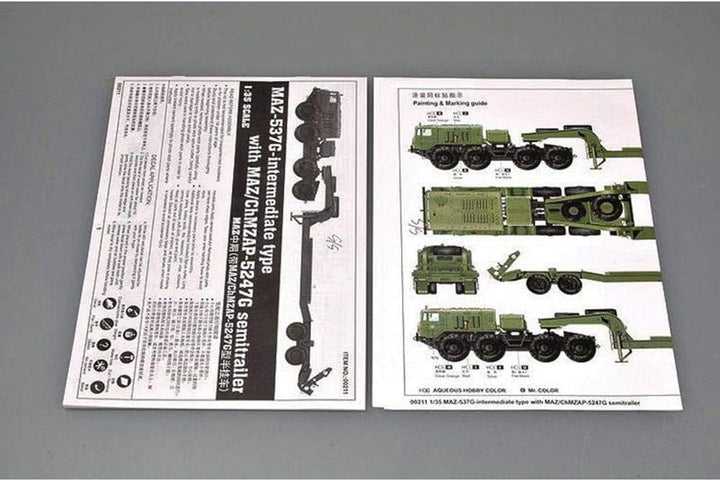 Trumpeter 00211 Modellbausatz MAZ-537G intermediate Type