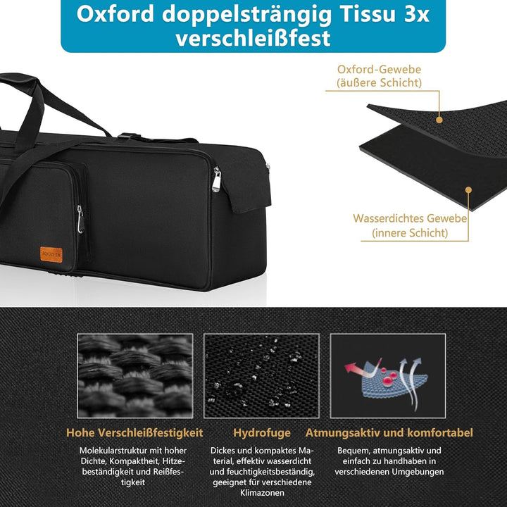 Schwarze Stativtasche Stativtragetasche, 102x21x21cm strapazierfähige Nylontasche mit Schultergurten