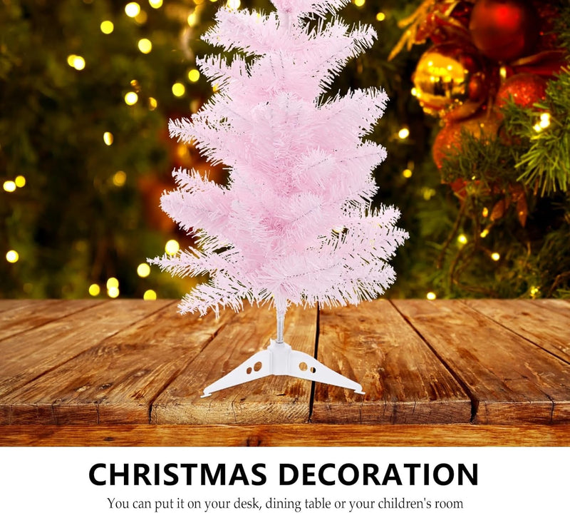 BESPORTBLE Mini Weihnachtsbaum Tannenbaum Rosa Künstlicher Christbaum Klein Miniatur Tanne Tischdeko