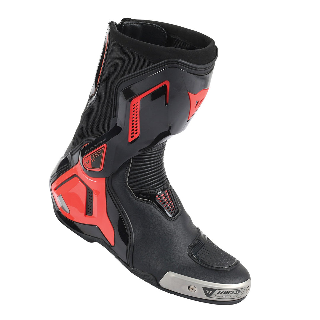 Dainese Torque D1 Out Motorradstiefel, Schwarz Fluo Rot