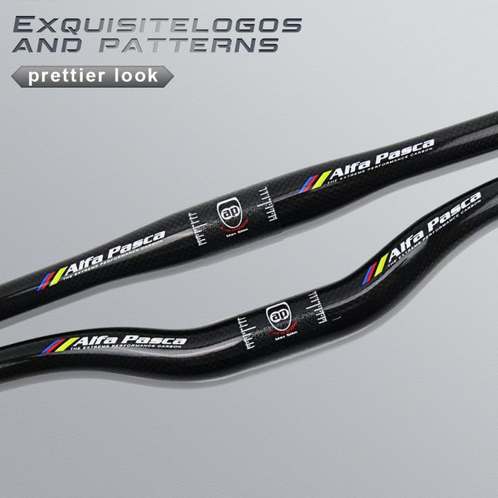 Alfa Pasca Carbon Mountain Fahrrad Lenker Ebene Steigleitung MTB Fahrrad Lenker Rot/Schwarz 3K Matt/