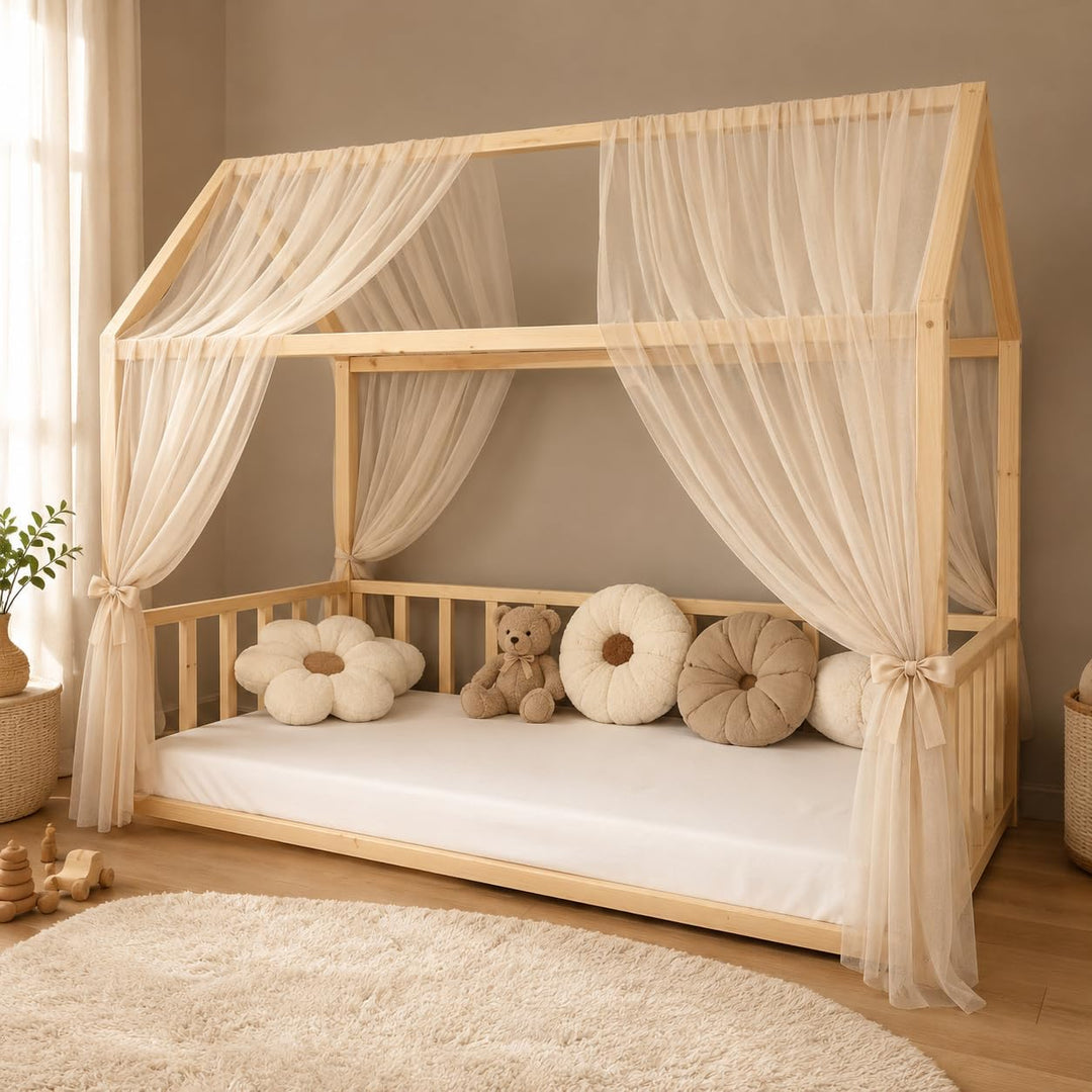 Baby Fancyroom Betthimmel für Hausbett Kinderbett, universell, Premium Tüll, 2-teilig, Hausbetthimme