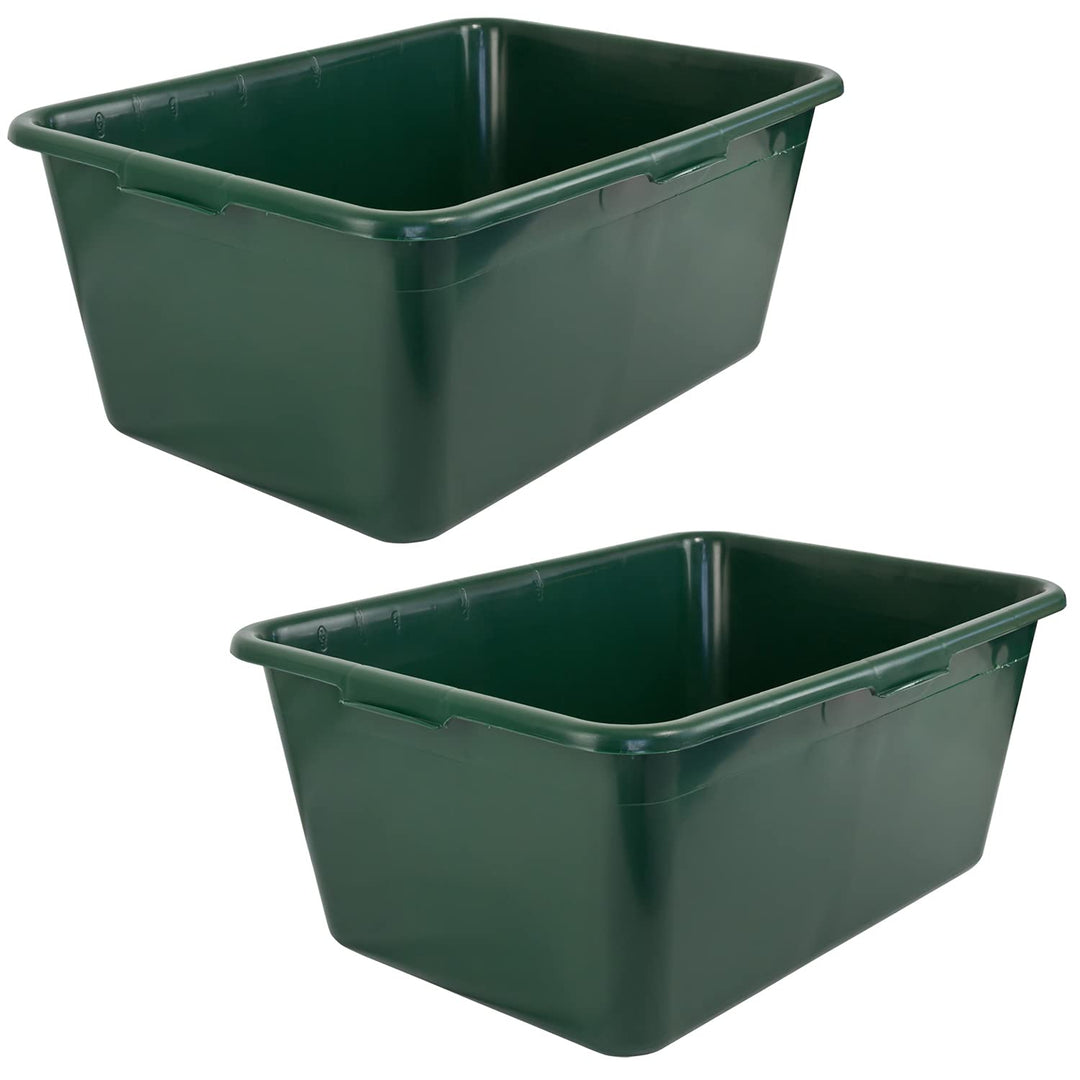 2 x Wildwanne Wanne Gross Lebensmittelecht XXL Gross Eckig 90 Liter Kunststoffwanne Plastikwanne Kun