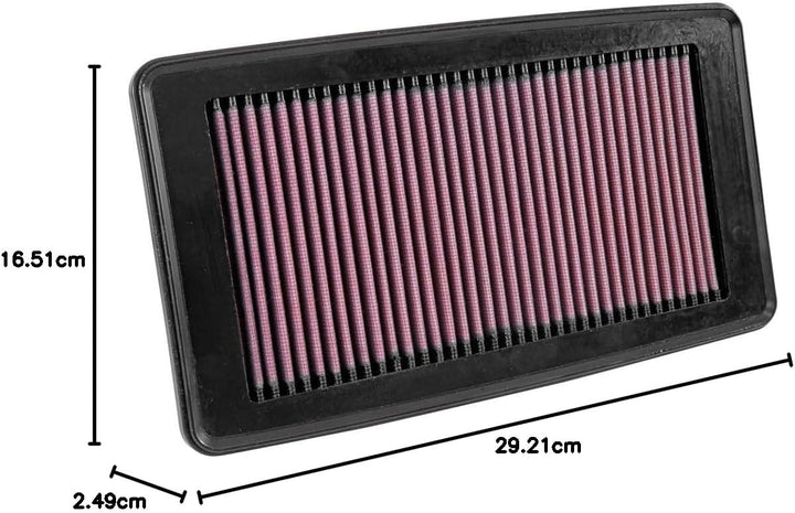K&N 33-5041 Waschbarer und wiederverwendbarer KFZ Luftfilter, Red, Rot