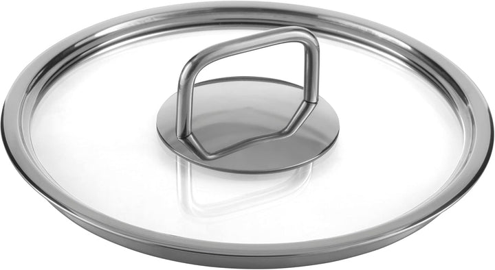 KLAMER Premium Topfset Edelstahl, Kochtopf-Set mit Glasdeckel, Töpfe Set unbeschichtet, Induktionstö