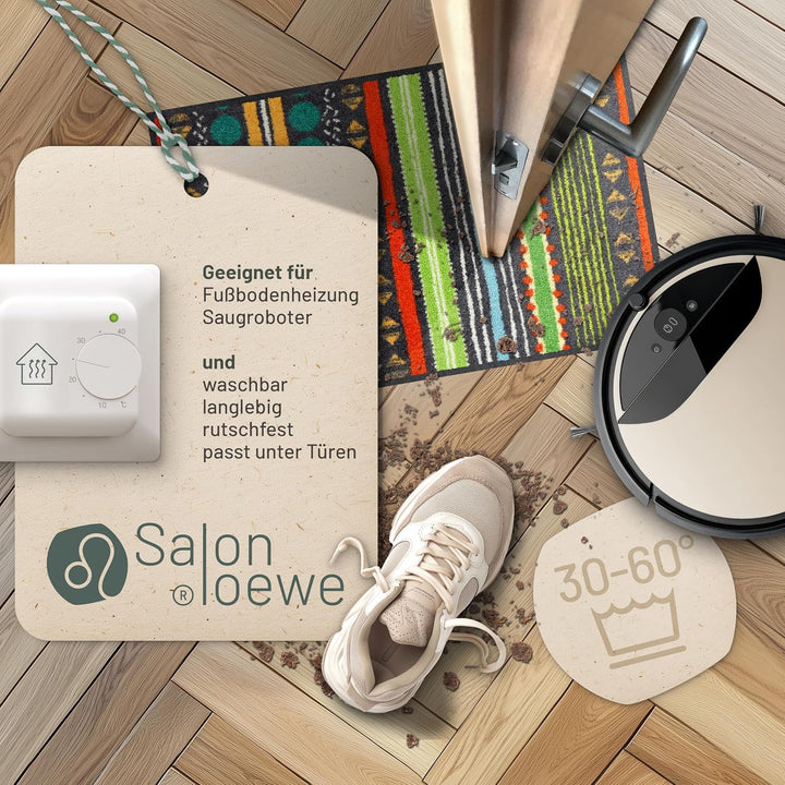 Salonloewe Fussmatte Stripes Composite Colourful 045x070 cm Fussabtreter Sauberlaufmatte draussen Fu