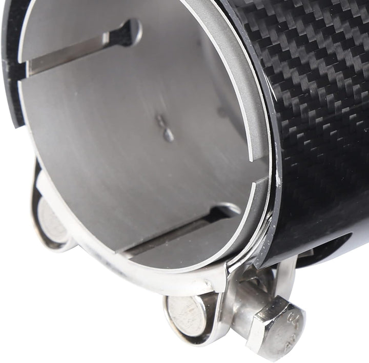 Auspuff Endrohr ，Yctze Universal Carbon 2.9 Zoll Einlass 3.5 Zoll Einzelauslass Auspuff Endstück End