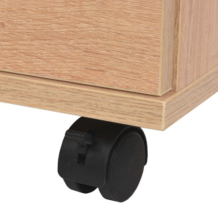 vidaXL Schubladenelement 33x45x60cm Eichenbraun Rollcontainer Büroschrank, Eiche