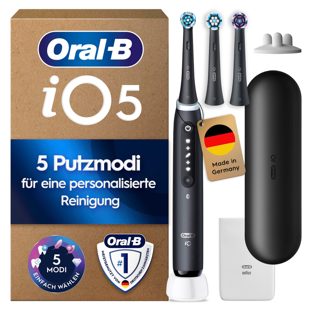 Oral-B iO Series 5 Plus Edition Elektrische Zahnbürste/Electric Toothbrush, PLUS 3 Aufsteckbürsten,