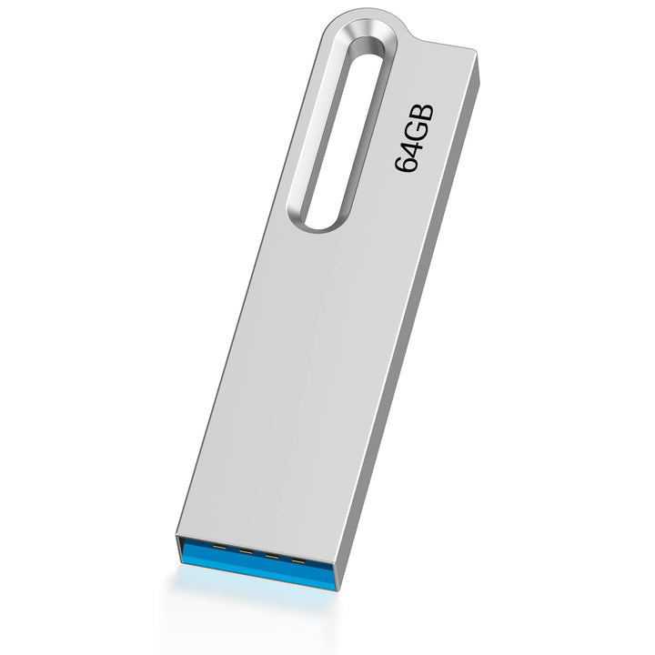 KOOTION USB 64GB 3.0 Speicherstick Wasserdicht Flash-Laufwerk 64G Flash Stick Thumb-Laufwerk Silber