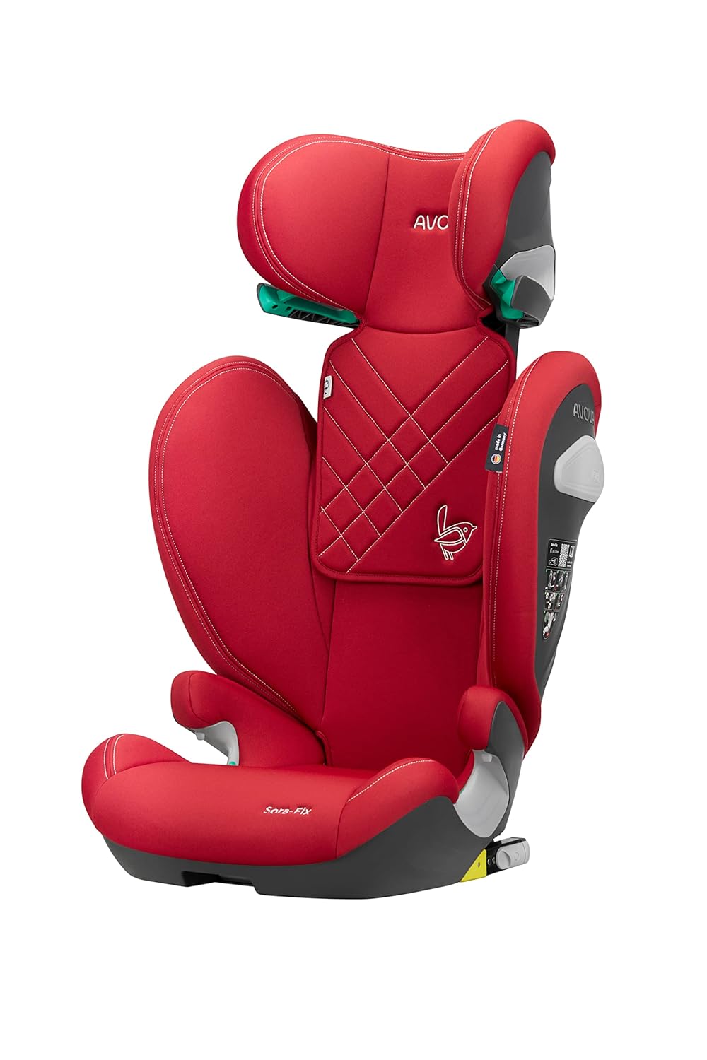 AVOVA Sora-Fix (Maple Red) der Folgesitz geeignet von 100 bis 150 cm, 4 bis 12 Jahre, mit Isofix, Bo