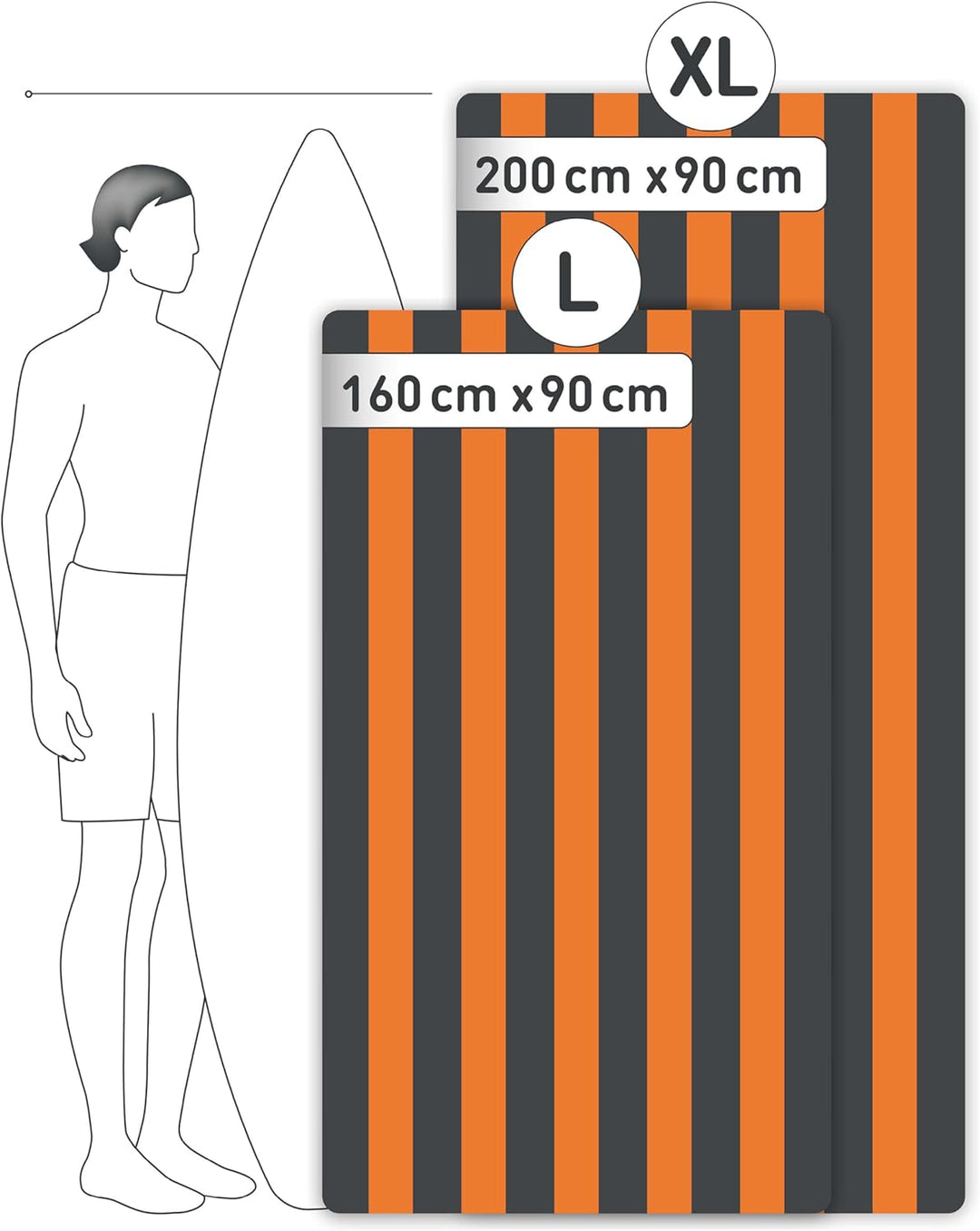 Fit-Flip Strandtuch XXL aus Mikrofaser - leicht und schnelltrocknend - 100% recyceltes Strandhandtuc