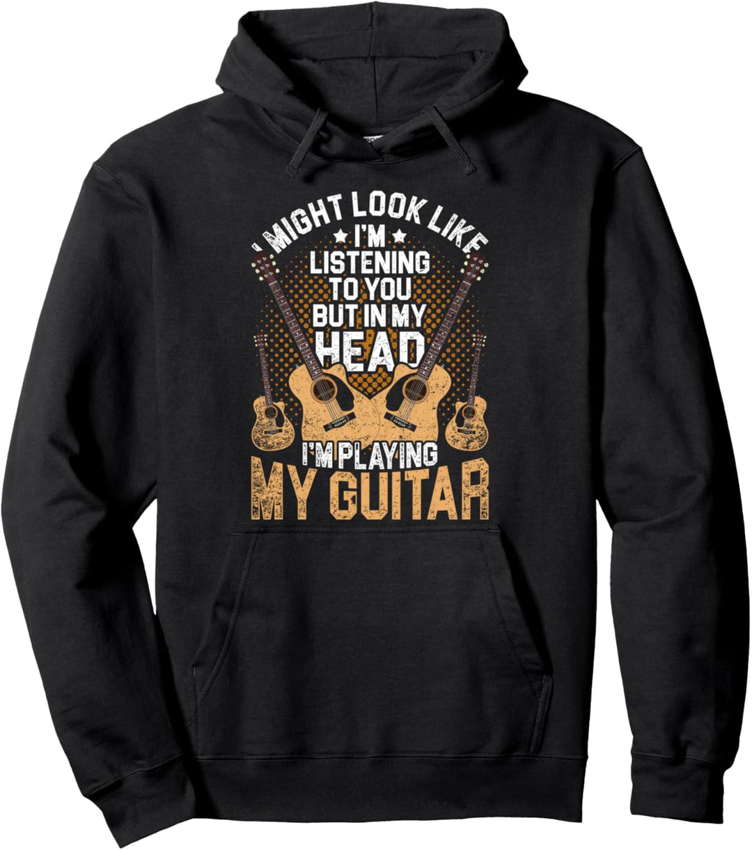 Rock Musik Gitarrist Geschenk Lustiges Gitarre Pullover Hoodie
