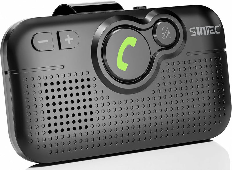 SUNITEC Freisprecheinrichtung für Auto,Bluetooth 5.0,Unterstützt GPS,Siri,Musik,Auto Power On,Google