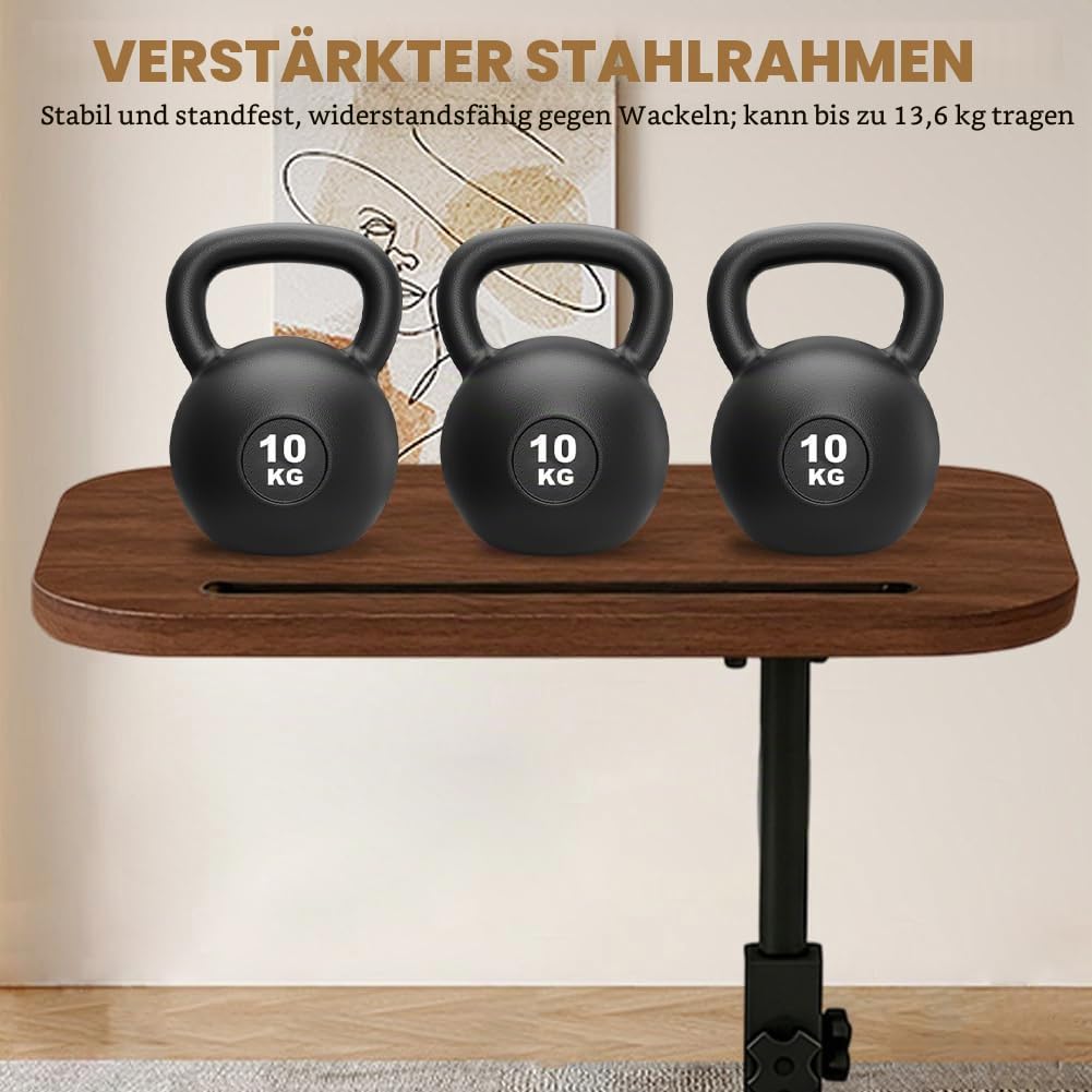 Beistelltisch C Form, Höhenverstellbarer Beistelltisch, Klein Couch Beistelltischs, mit Erhöhtem Ran