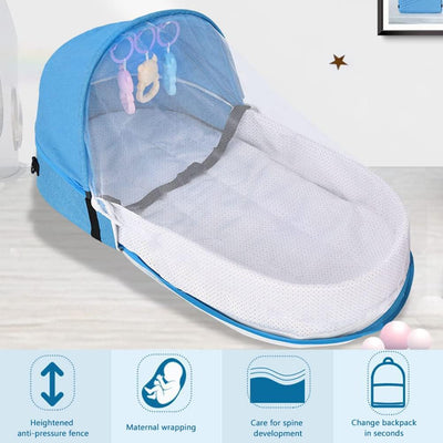 PUNELE Reisebett Baby, Reisebett Baby mit Matratze, Baby Tragbares Reisebett, Babybett Wickeltasche,